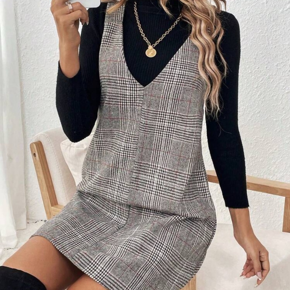 Plaid Sleeveless Dress